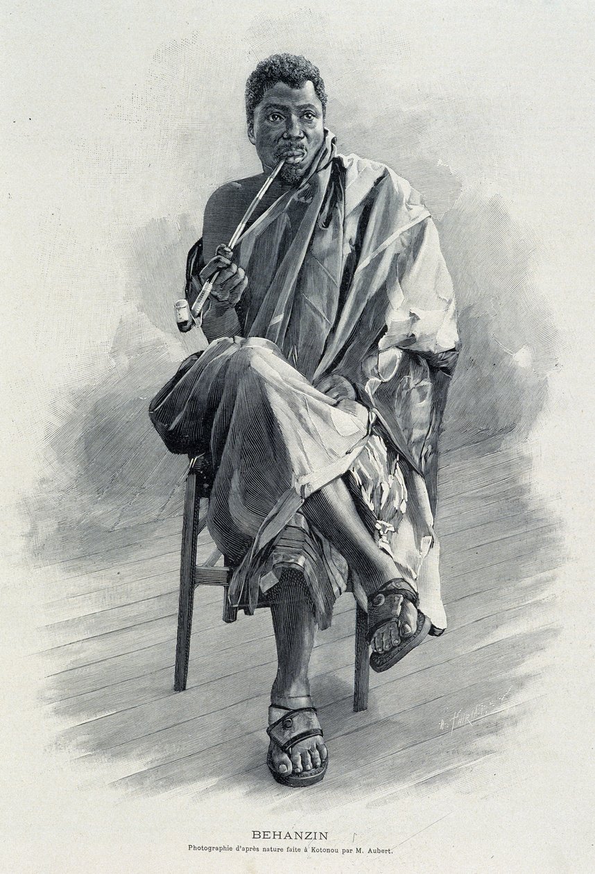 Behanzin (1844-1900), Dahomey (a mai Benin) királyának portréja. alkotó: Unknown artist