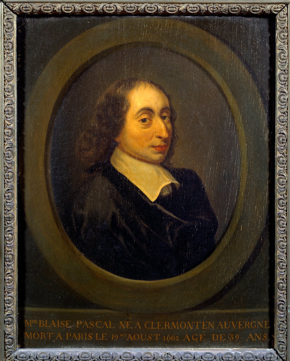 Blaise Pascal (1623-1662) francia fizikus, matematikus és író portréja. Névtelen festmény. Port Royal, Musee Des Granges alkotó: Unknown artist