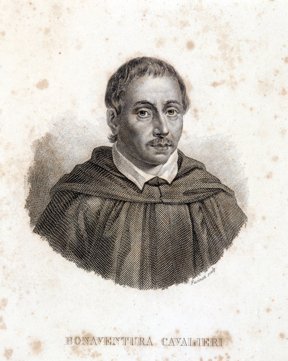 Bonaventura Cavalieri portréja. 19. századi metszet. alkotó: Unknown artist