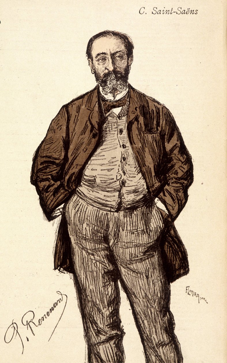 Camille Saint Saens (Saint-Saens) (1835-1921) francia zeneszerző portréja. alkotó: Unknown artist