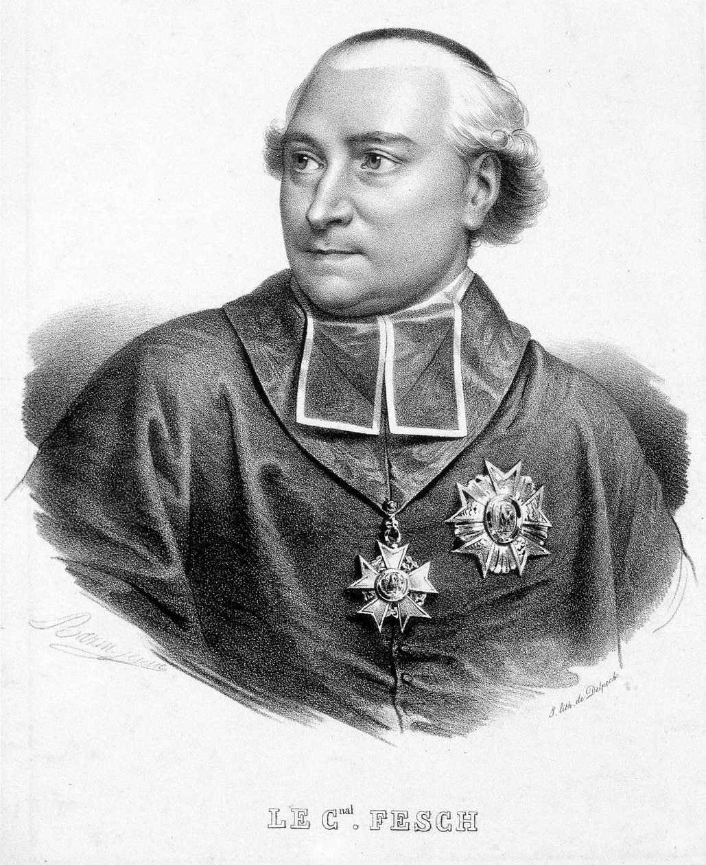 Joseph Fesch bíboros, Bonaparte Napóleon nagybátyja (1763-1839) portréja. alkotó: Unknown artist
