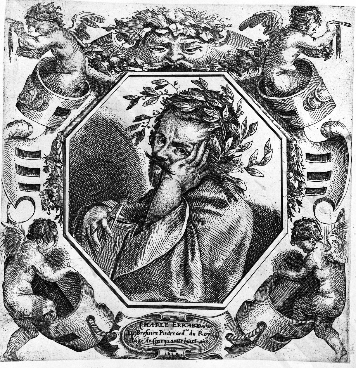 Charles Errard (1606-1689) francia festő, rajzoló és építész portréja alkotó: Unknown artist