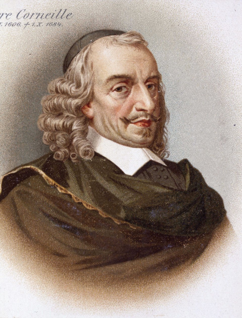 Corneille portréja (1606 - 1684). 19. századi kromolitográfia. alkotó: Unknown artist