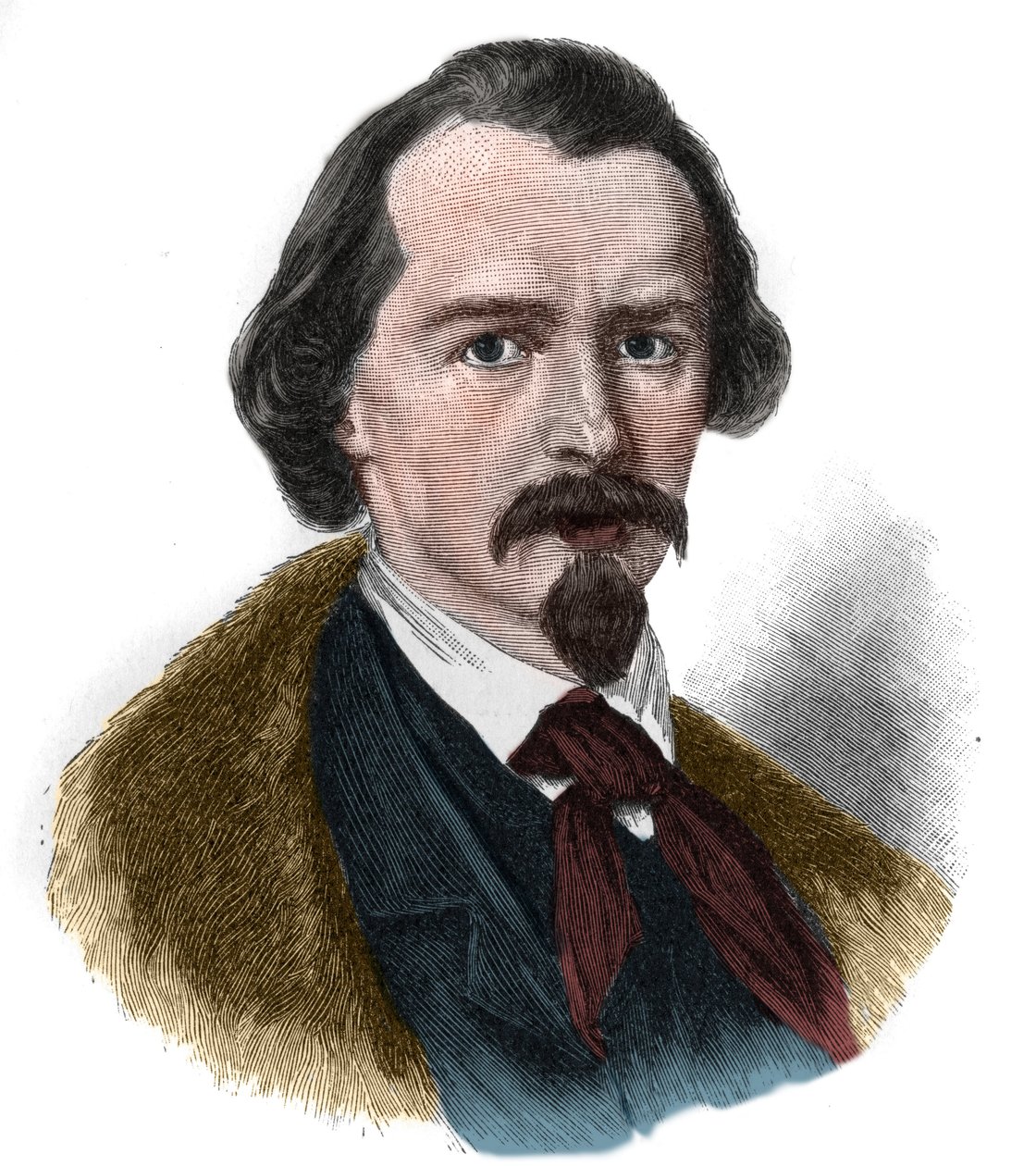 Emanuel von Geibel (1815-1884) német költő és drámaíró portréja. alkotó: Unknown artist