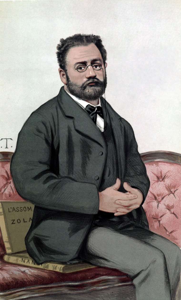Emile Zola (1840-1902) portréja – az 1880.01.24-i „” Hiúságvásárban”” című filmben. alkotó: Unknown artist