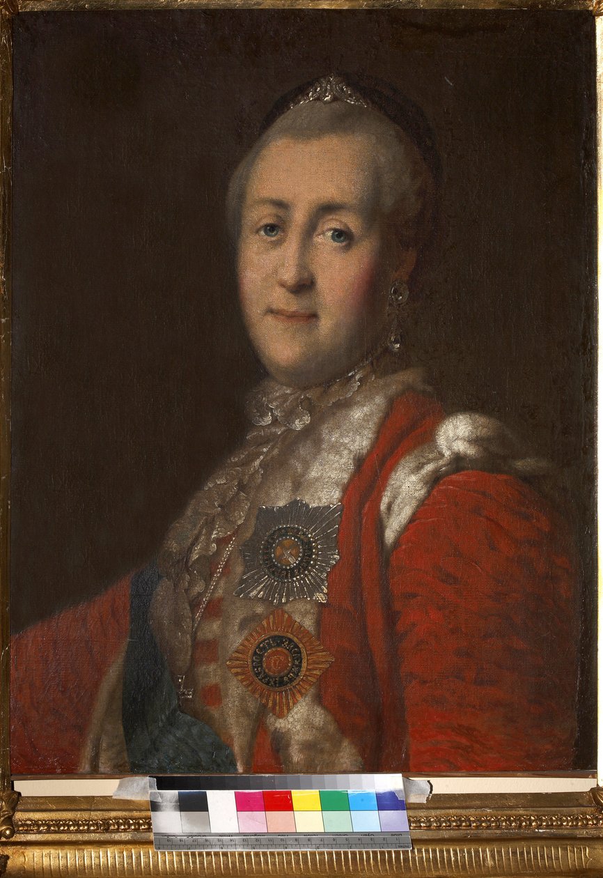 II. Katalin császárné (1729-1796), névtelen portréja. Olaj, vászon, 18. század második fele, State Museum of A.S. Puskin, Moszkva alkotó: Unknown artist