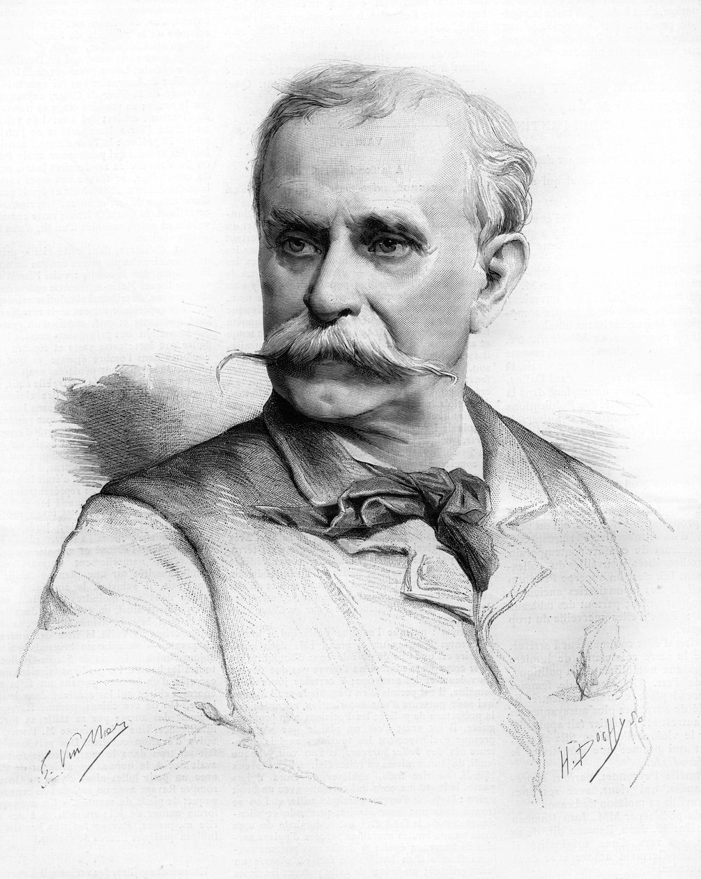 Ernest Reyer portréja.francia zeneszerző (1823-1909) M.G. rajza. Vuillier. alkotó: Unknown artist