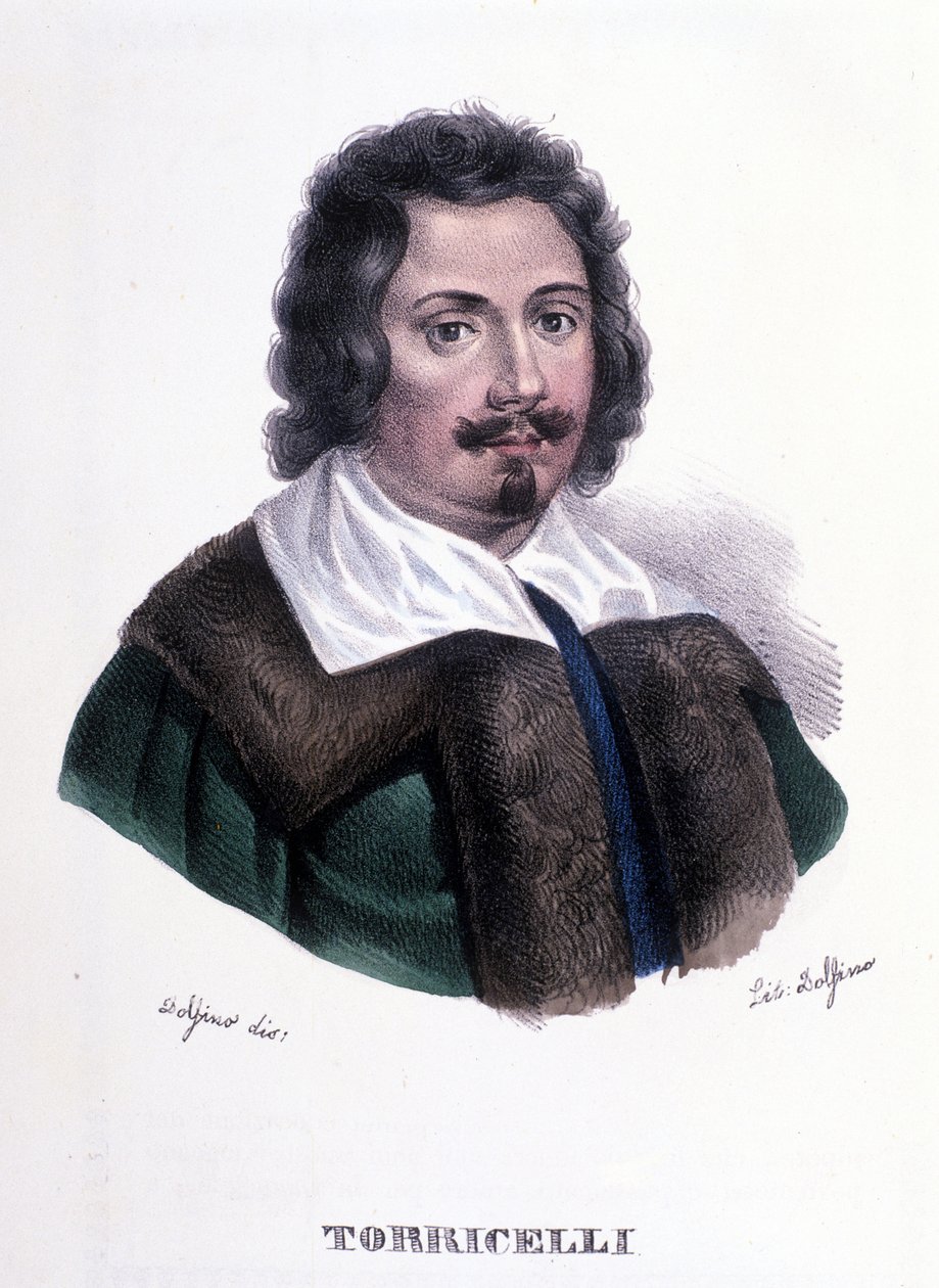 Evangelista Torricelli vagy Toricelli (1608-1647) olasz fizikus portréja alkotó: Unknown artist