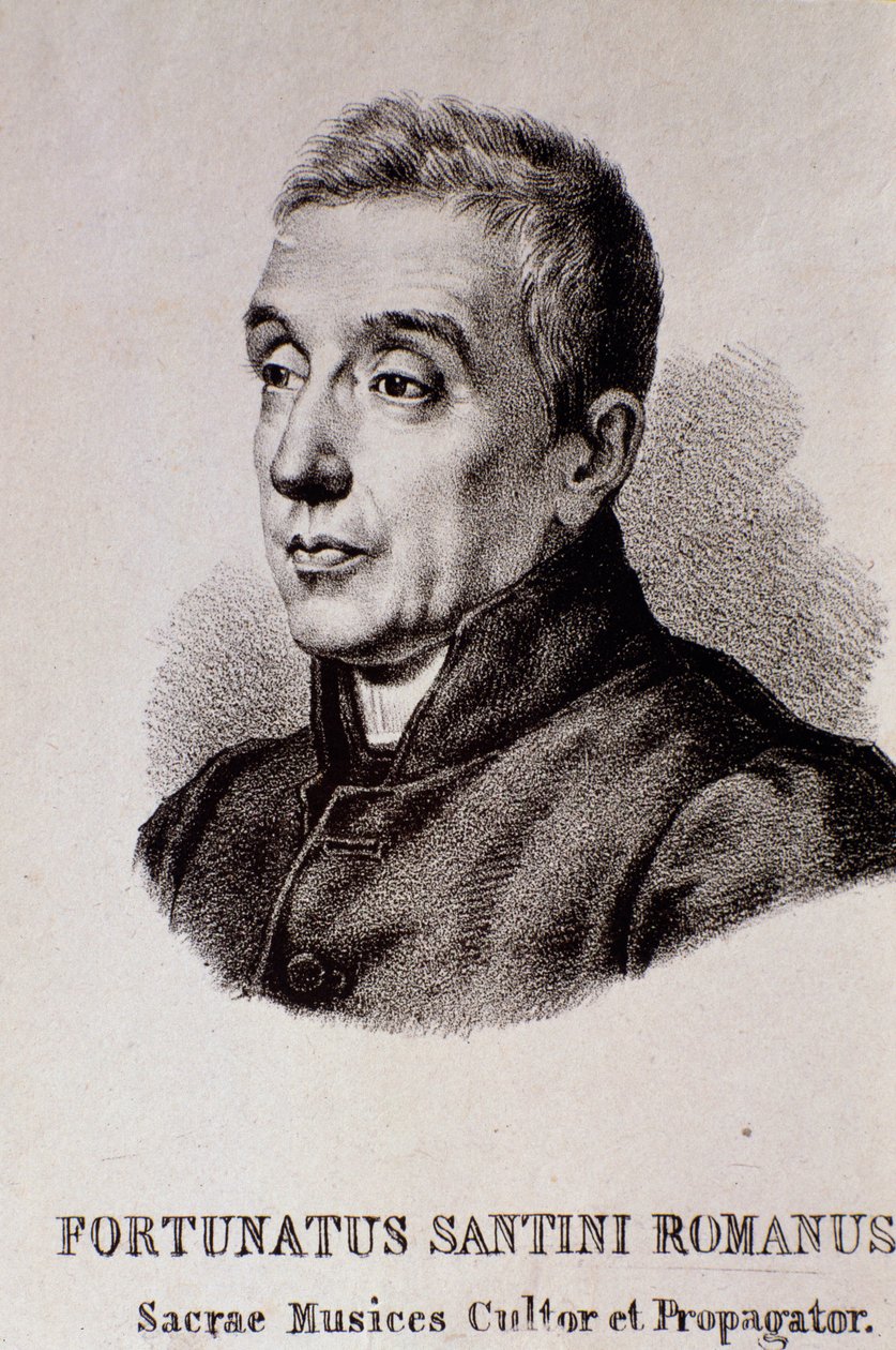 Fortunato Santini portréja (metszet) alkotó: Unknown artist