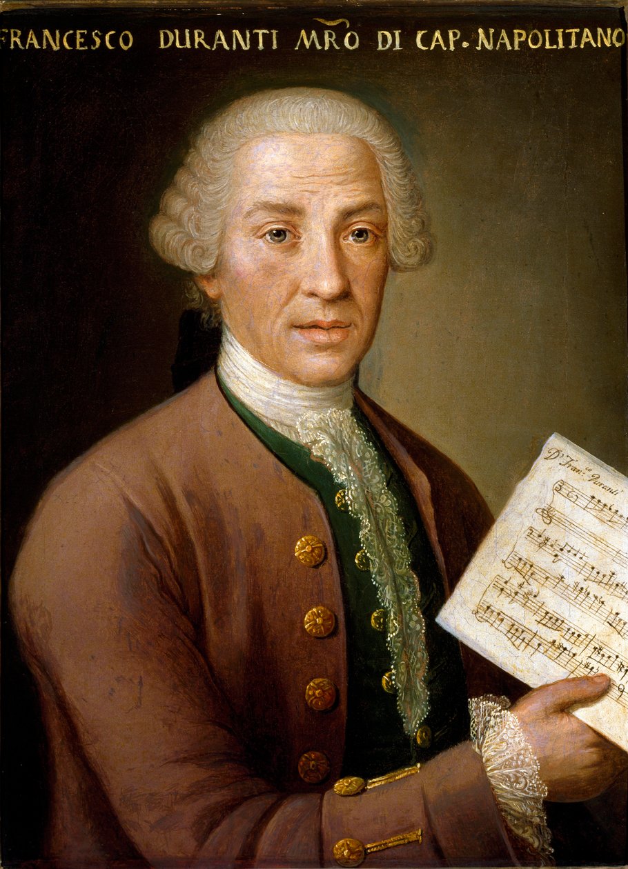 Francesco Durante (1684-1755), orgonaművész és a nápolyi kápolna mestere Anonymous festmény portréja. 18. századi Bologna, Polgári Zenei Bibliográfiai Múzeum alkotó: Unknown artist