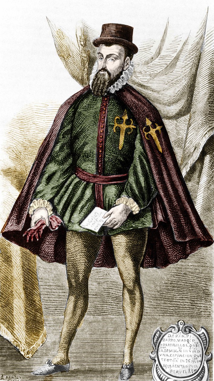 Francisco Pizarro portréja (fr. Francois Pizarre alkotó: Unknown artist