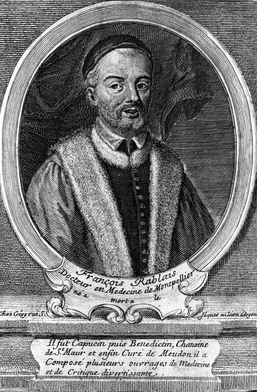 François Rabelais (1495 - 1553) francia író portréja. alkotó: Unknown artist