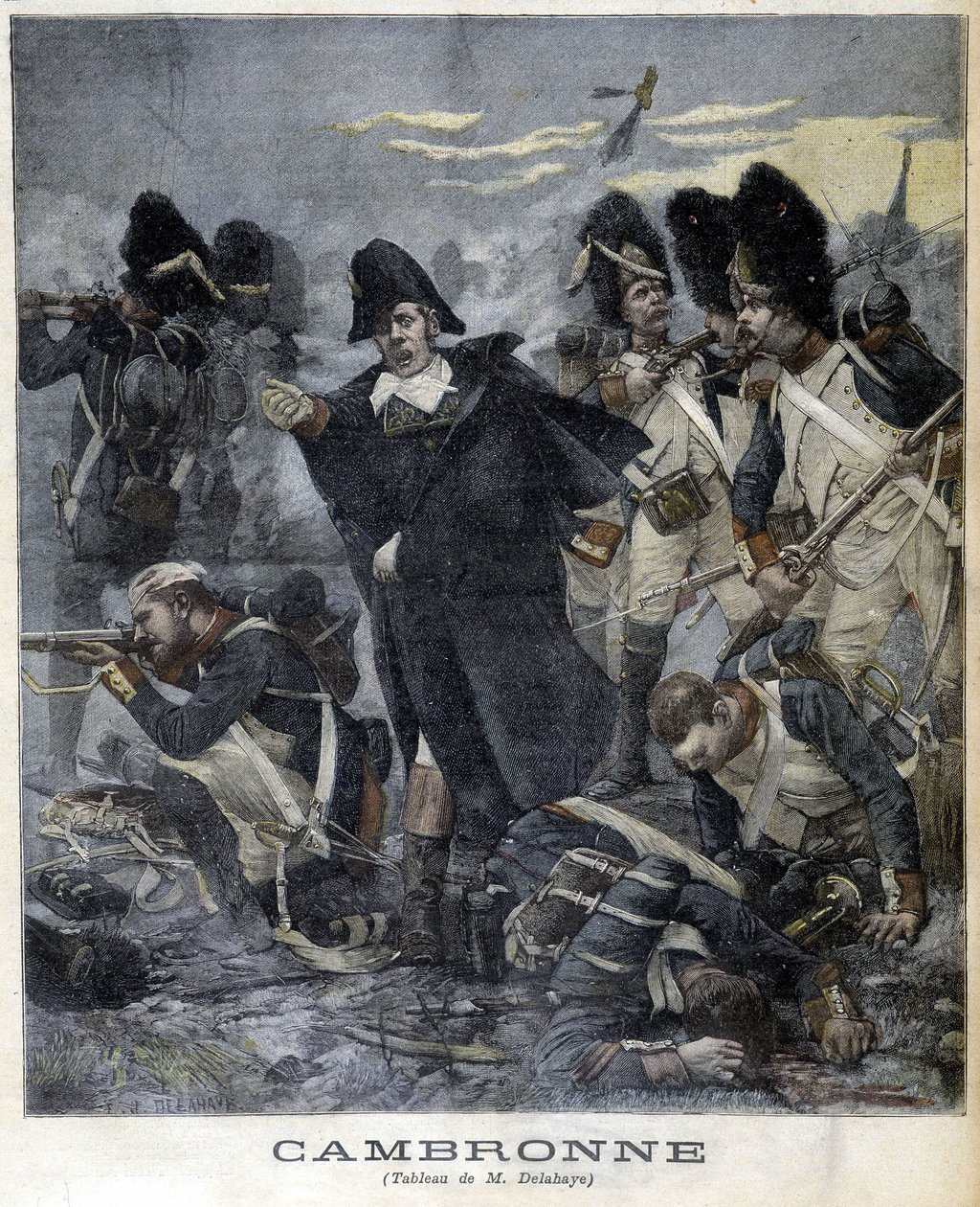 Cambronne tábornok (1770-1842) portréja csata közben. A „Pity Journal” illusztrációja 1891-ben. alkotó: Unknown artist