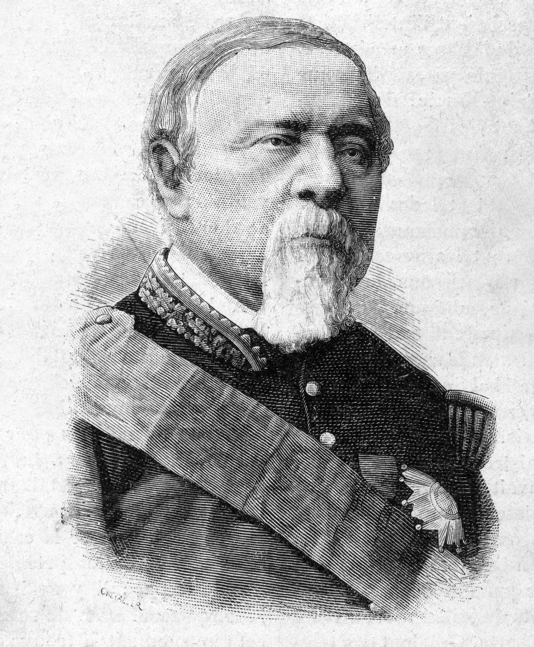 De Ladmirault tábornok (1808-1898) portréja – a „Les Contemporains” című kötetben, 19. század végén. alkotó: Unknown artist