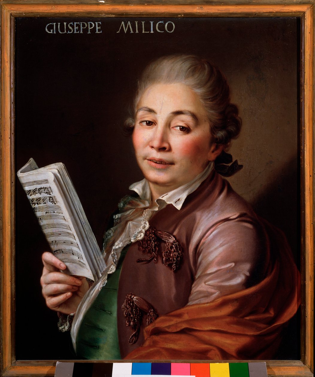 Giuseppe Millico (1737-1802) olasz kasztrat névtelen festmény portréja. 18. századi Bologna, polgári zenei múzeum alkotó: Unknown artist