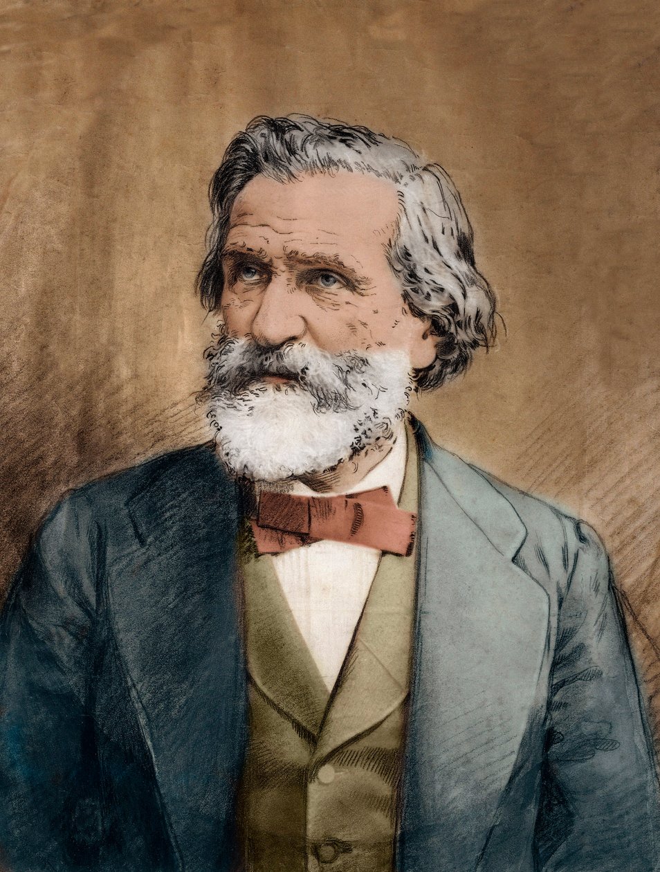 Giuseppe Verdi portréja – Giuseppe Verdi (1813-1901) olasz zeneszerző portréja 1887 körül alkotó: Unknown artist