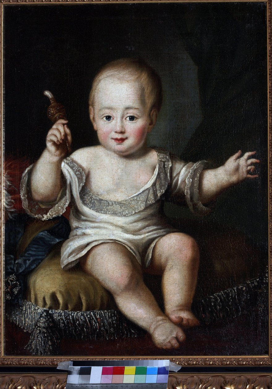 Alekszandr Pavlovics orosz nagyherceg (1777-1825) arcképe, névtelen csecsemőként. Olaj, vászon, 1770-es évek vége alkotó: Unknown artist