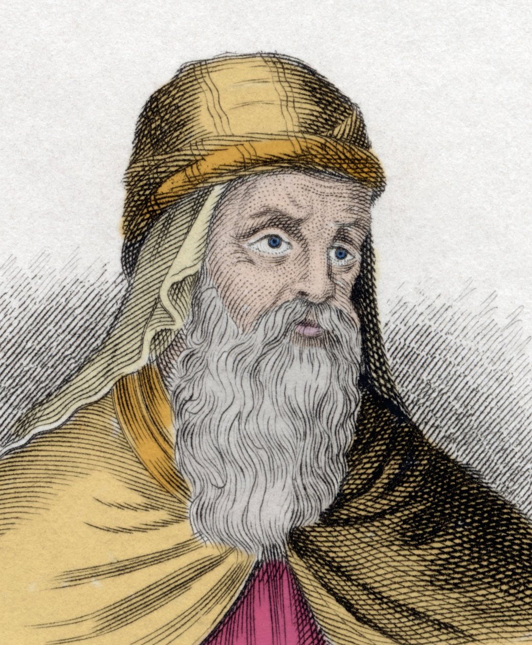 Gregoire de Nazianze (Naziance) (Nazianzusi Gergely) portréja, akit Fiatalként vagy Gregoire teológusként (329-390), teológusként és a XIX. századi egyházi metszet doktoraként ismernek. alkotó: Unknown artist