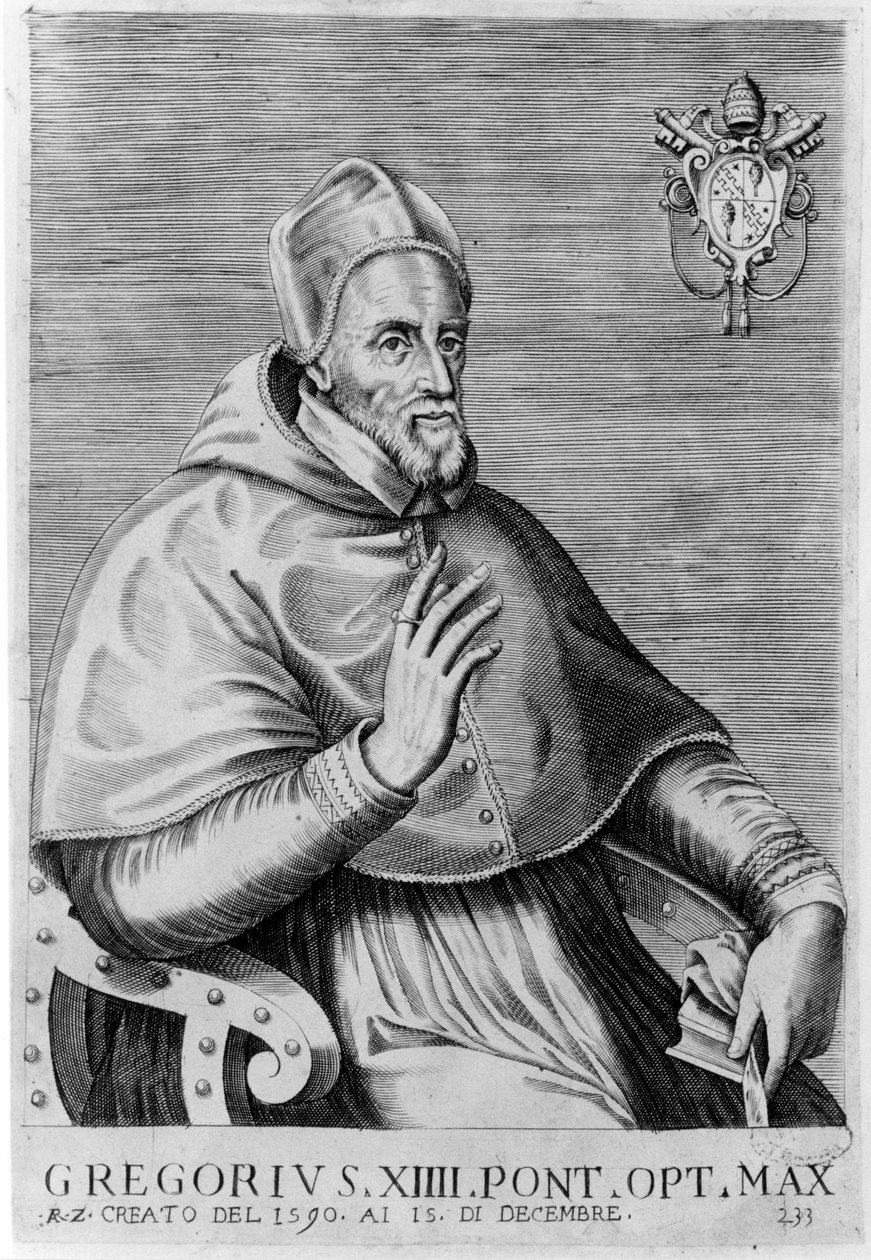 XIV. Gergely (1535 - 1591) portréja. alkotó: Unknown artist