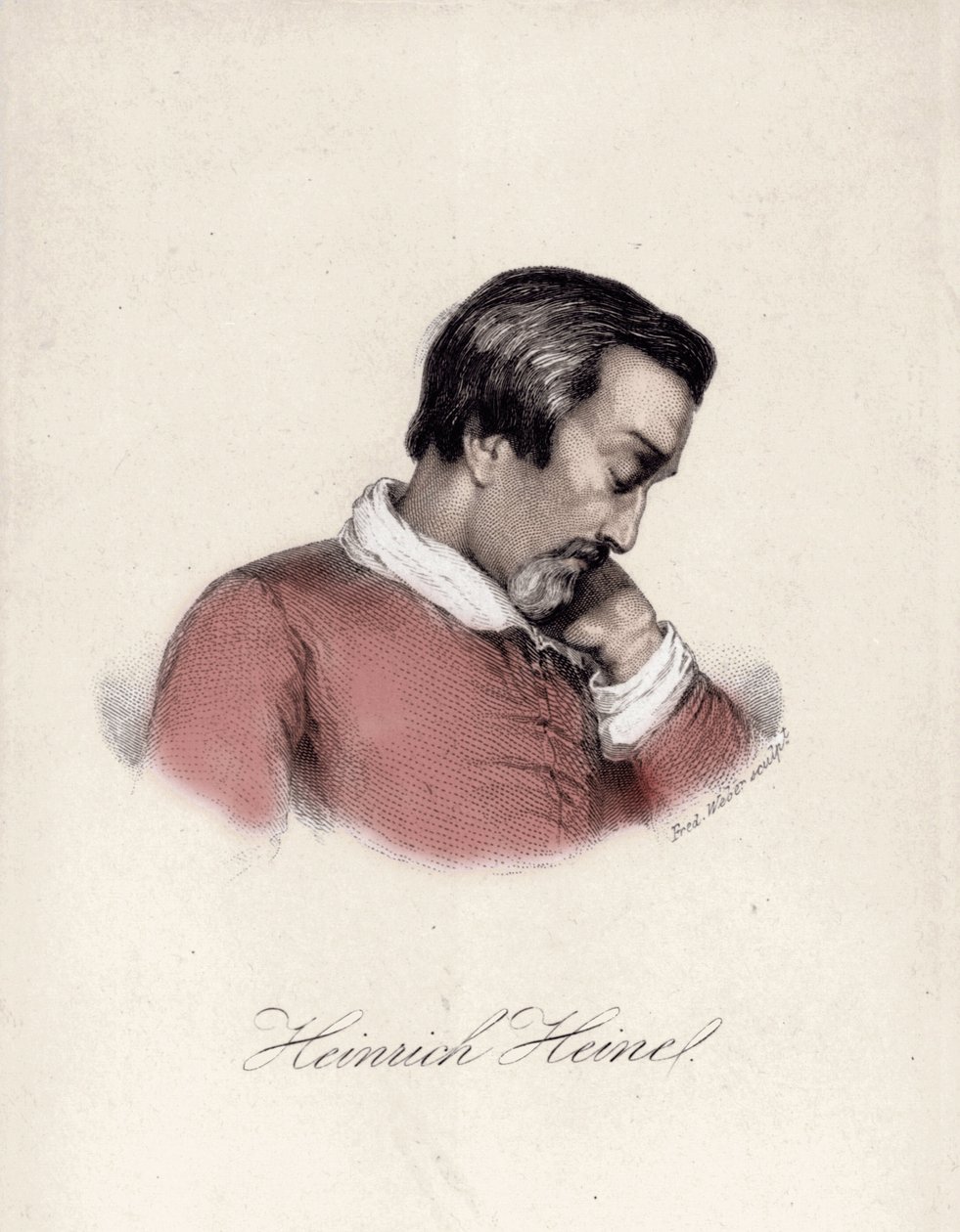 Heinrich Heine (1797-1856) német író portréja. alkotó: Unknown artist