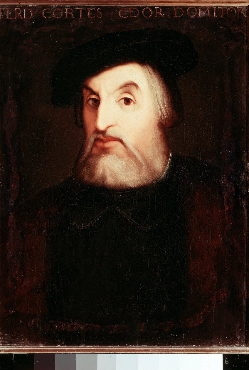 Hernan CORTES (1485-1547), mexikói spanyol hódító portréja. Névtelen festmény. Madrid, Nemzeti Könyvtár. alkotó: Unknown artist