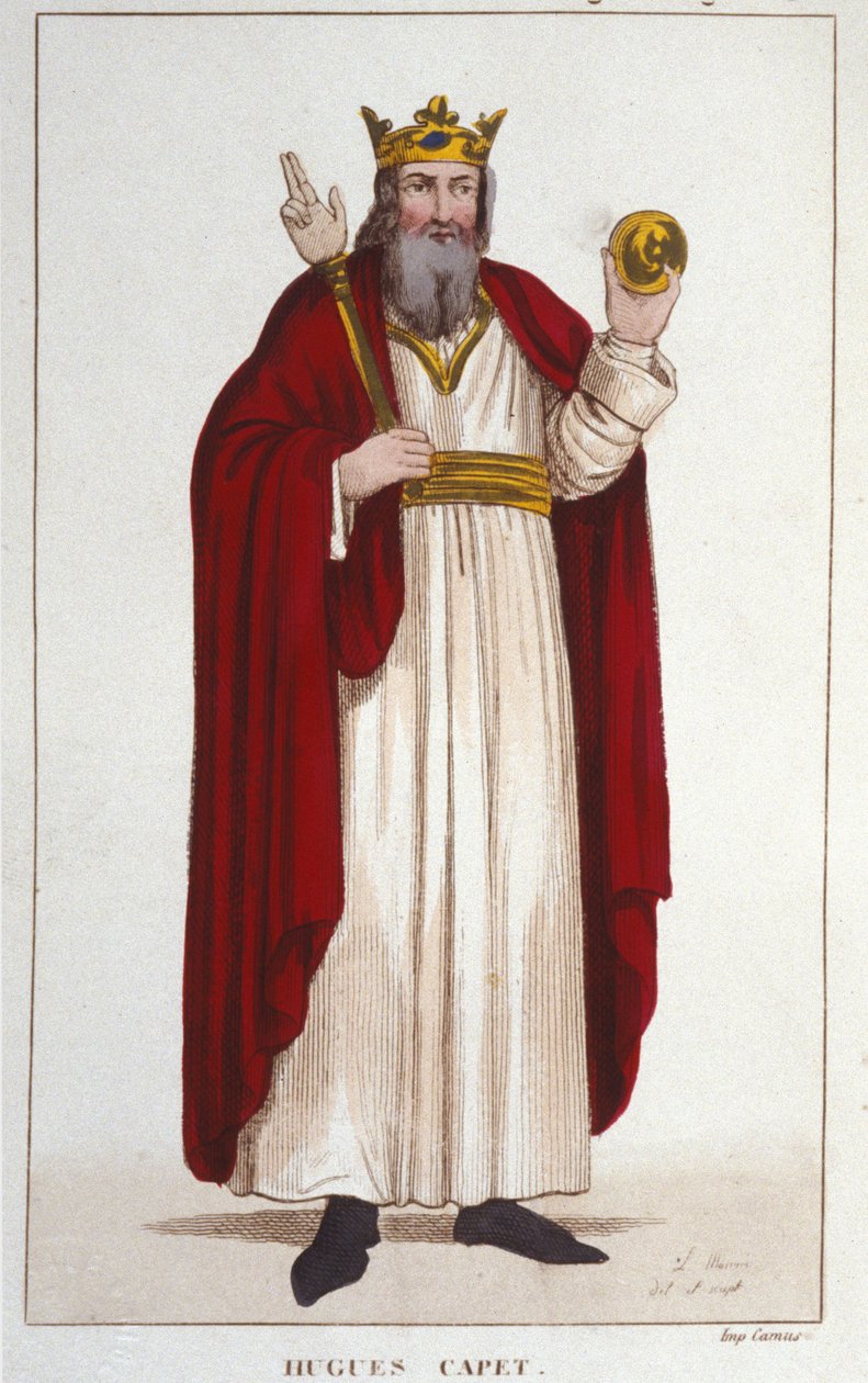 Hugues I. Capet (kb. 941 - 996), francia herceg, majd francia király portréja. alkotó: Unknown artist