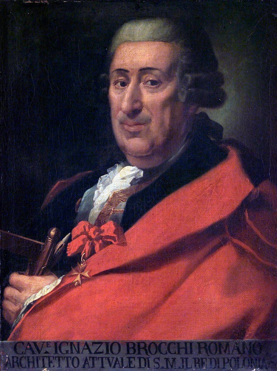 Ignazio Brocchi, Anonymous építész portréja, XVIII. század második fele. - Olaj, vászon, 51x66,5 - Accademia di San Luca alkotó: Unknown artist