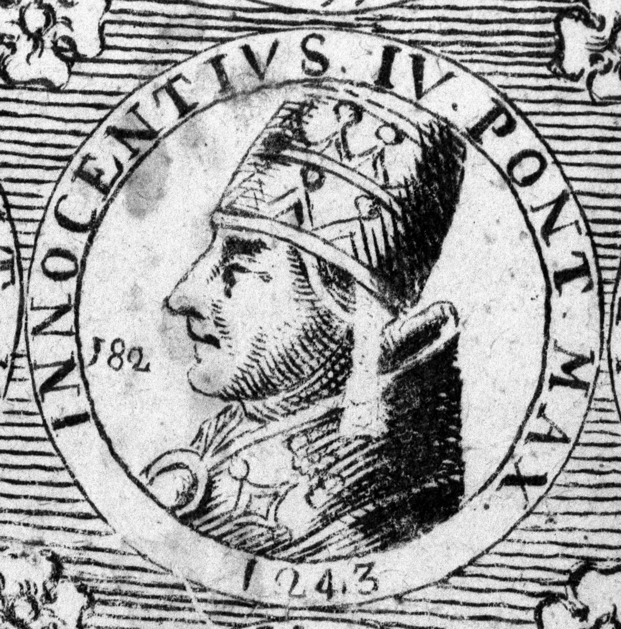 IV. Innocentus portréja (1195 - 1254). alkotó: Unknown artist