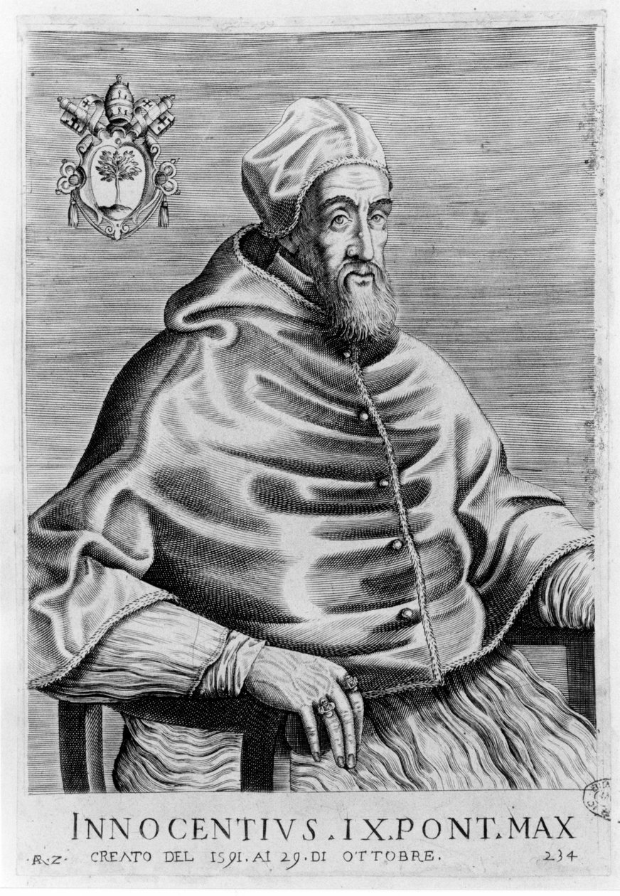 IX. Innocentus portréja (1519 - 1591). alkotó: Unknown artist