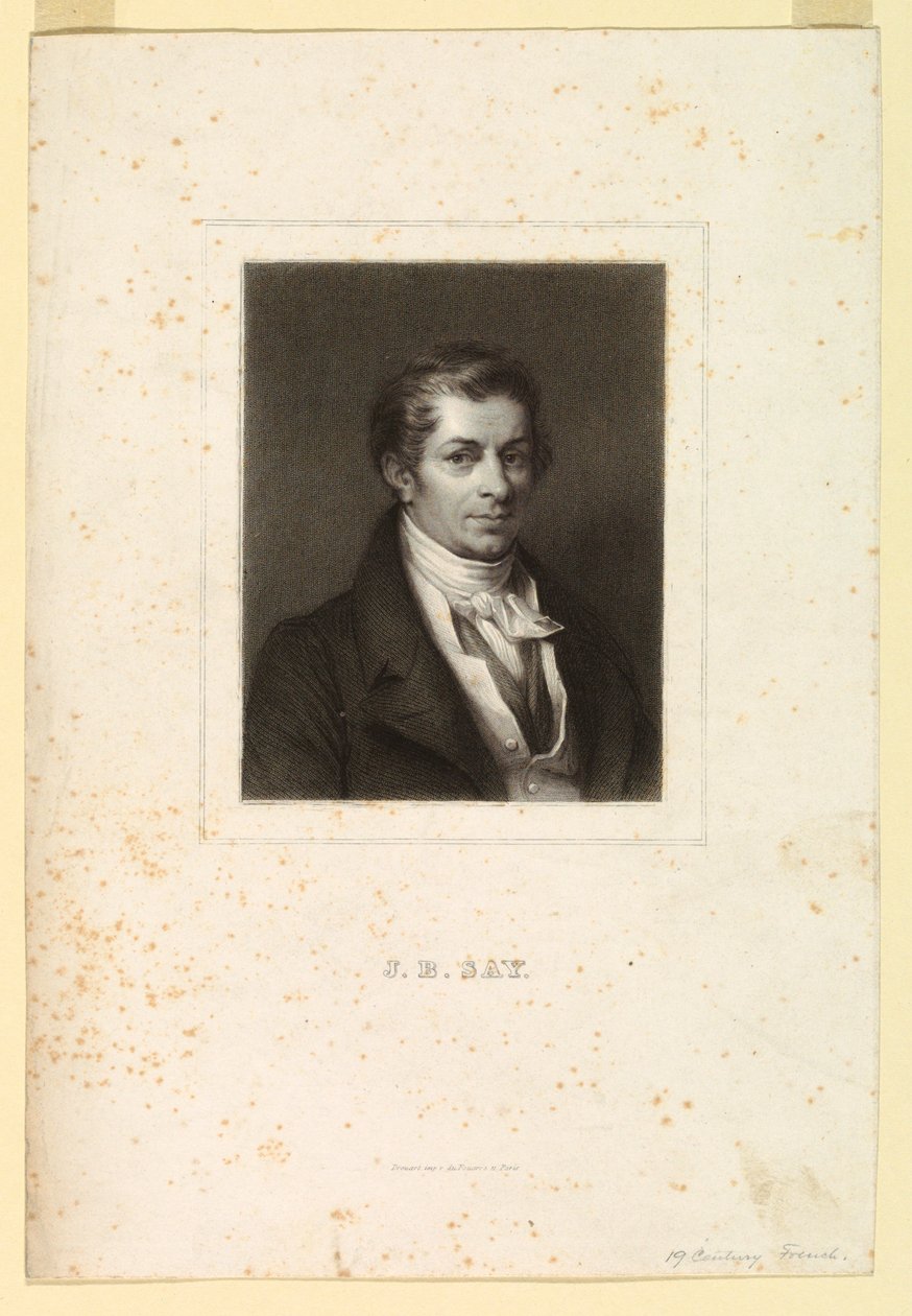 J.B. Say portréja alkotó: Unknown artist