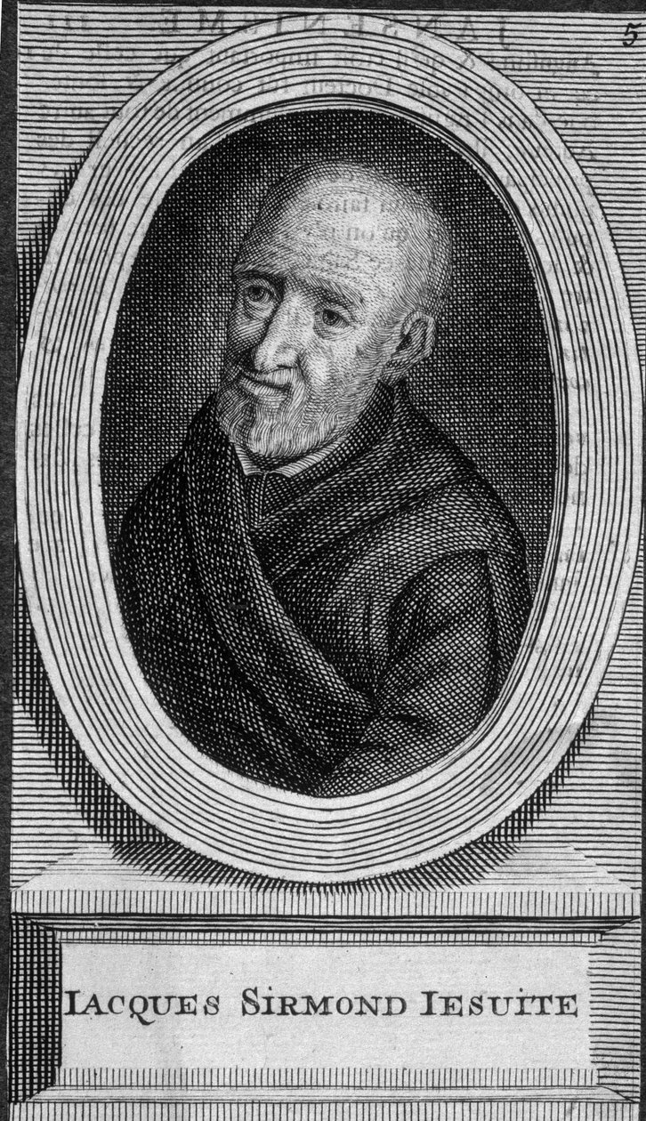 Jacques Sirmond jezsuita portréja - n.d. alkotó: Unknown artist