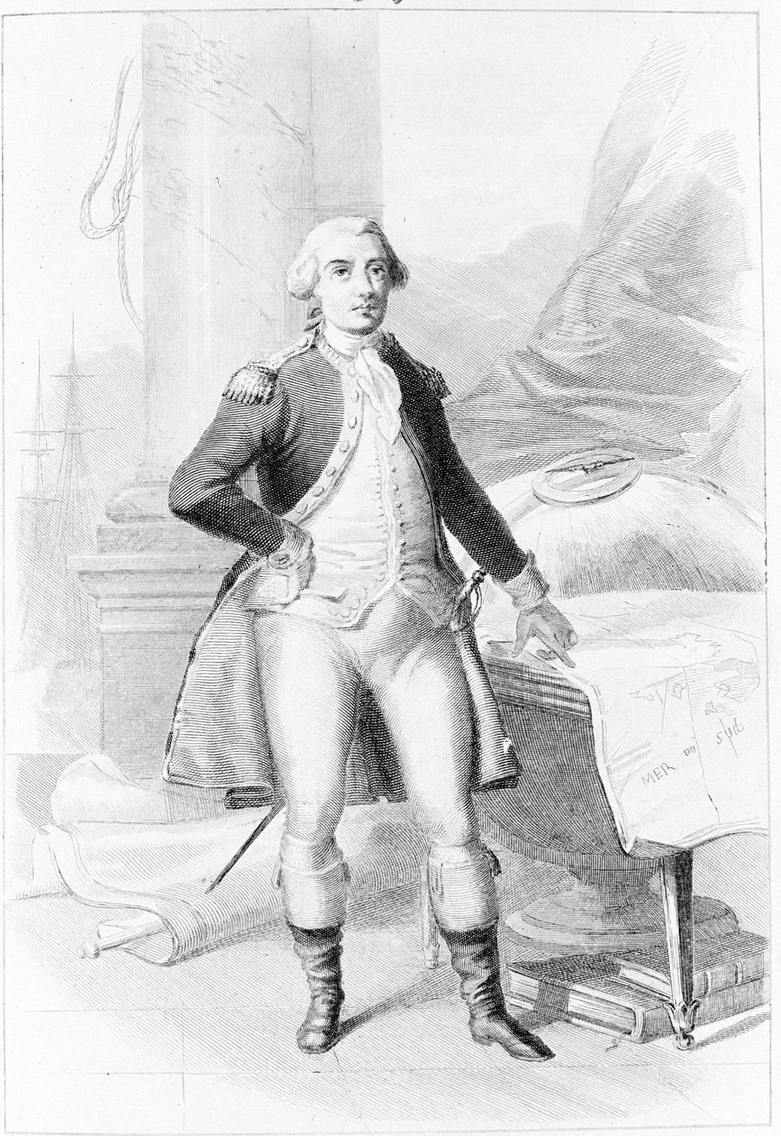 Jean-Francois Galaup, La Perouse gróf portréja (Jean Francois Laperouse alkotó: Unknown artist