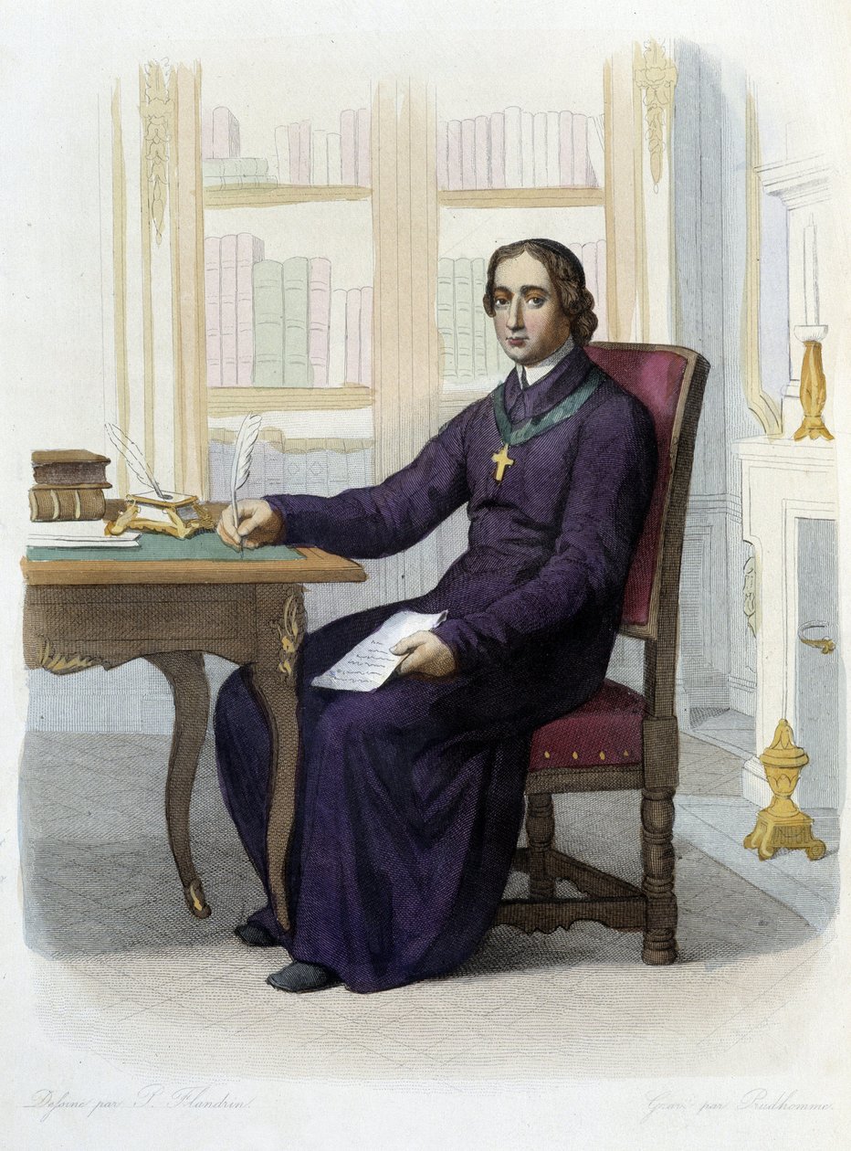 Jean Baptiste (Jean-Baptiste) Massillon francia prédikátor (1663-1742) portréja – a „” Le Plutarque Francais”-ban”, szerk. Mennechet alkotó: Unknown artist