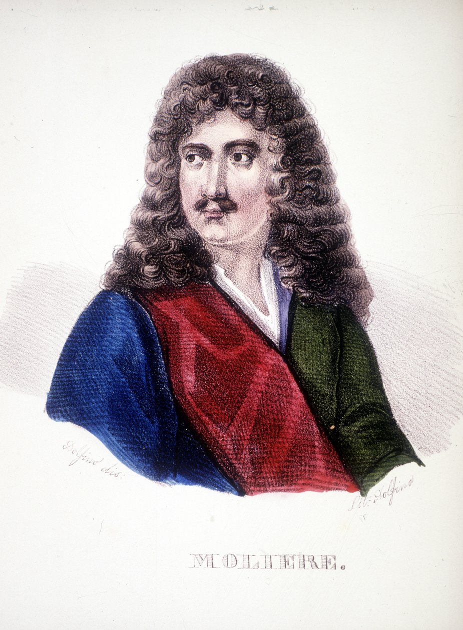 Jean Baptiste Pocquelin, „Molière” néven ismert portréja. (1622-1673) alkotó: Unknown artist