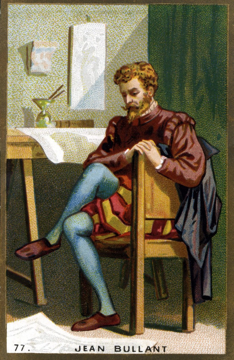 Jean Bullant (1520-1578) francia építész, tervező és teoretikus portréja. századi kromolitográfiája. alkotó: Unknown artist