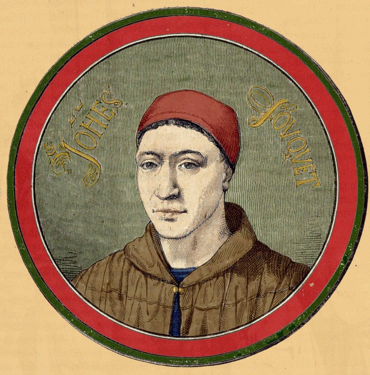 Jean Fouquet (francia kora reneszánsz festő, kb. 1420-1477) portréja. alkotó: Unknown artist