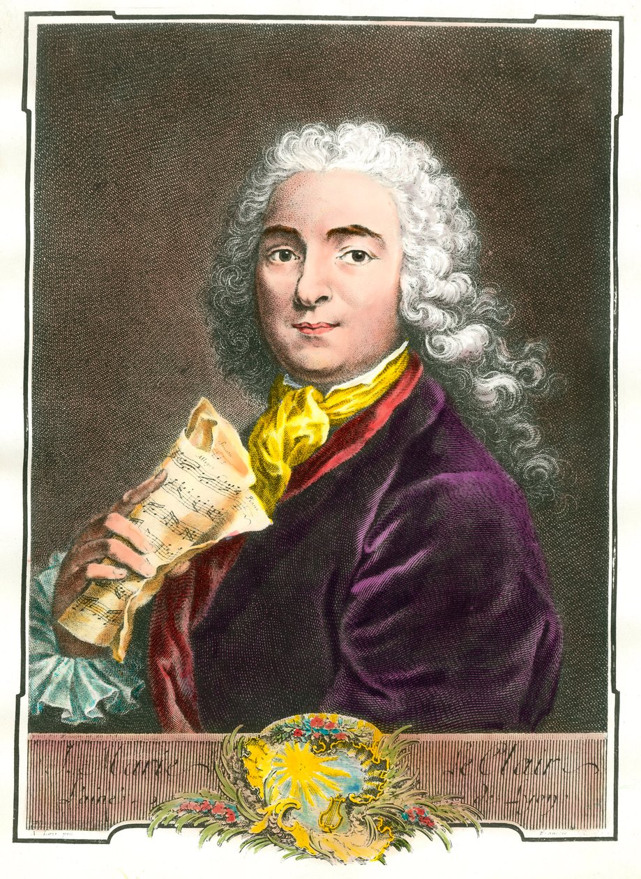 Jean Marie Leclair (1697-1764) zenész, zeneszerző és a királyszoba balettmesterének portréja. 18. századi metszet. Magángyűjtemény alkotó: Unknown artist