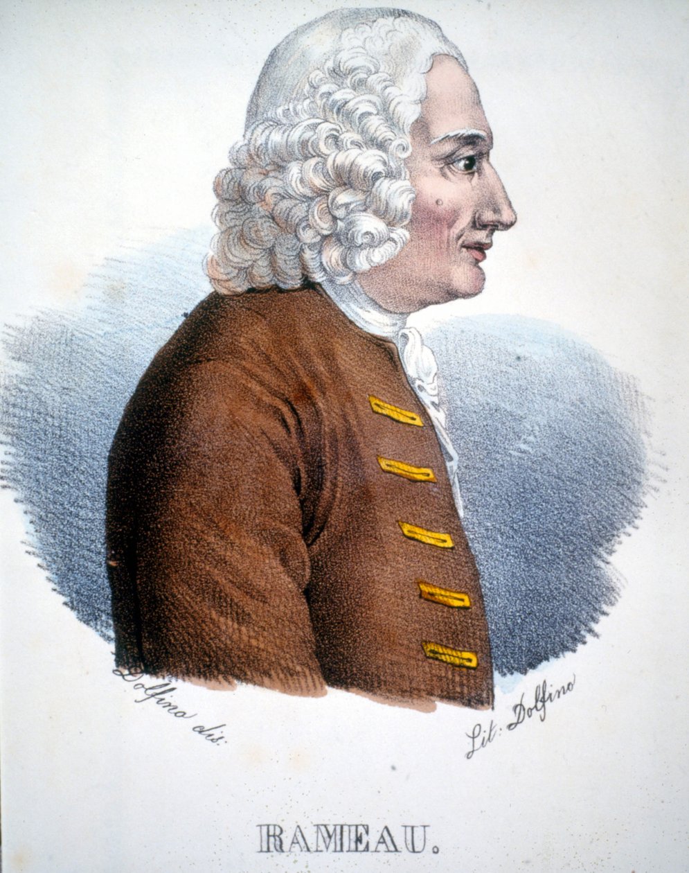 Jean Philippe (Jean-Philippe) Rameau (1683-1764) francia zeneszerző portréja. alkotó: Unknown artist