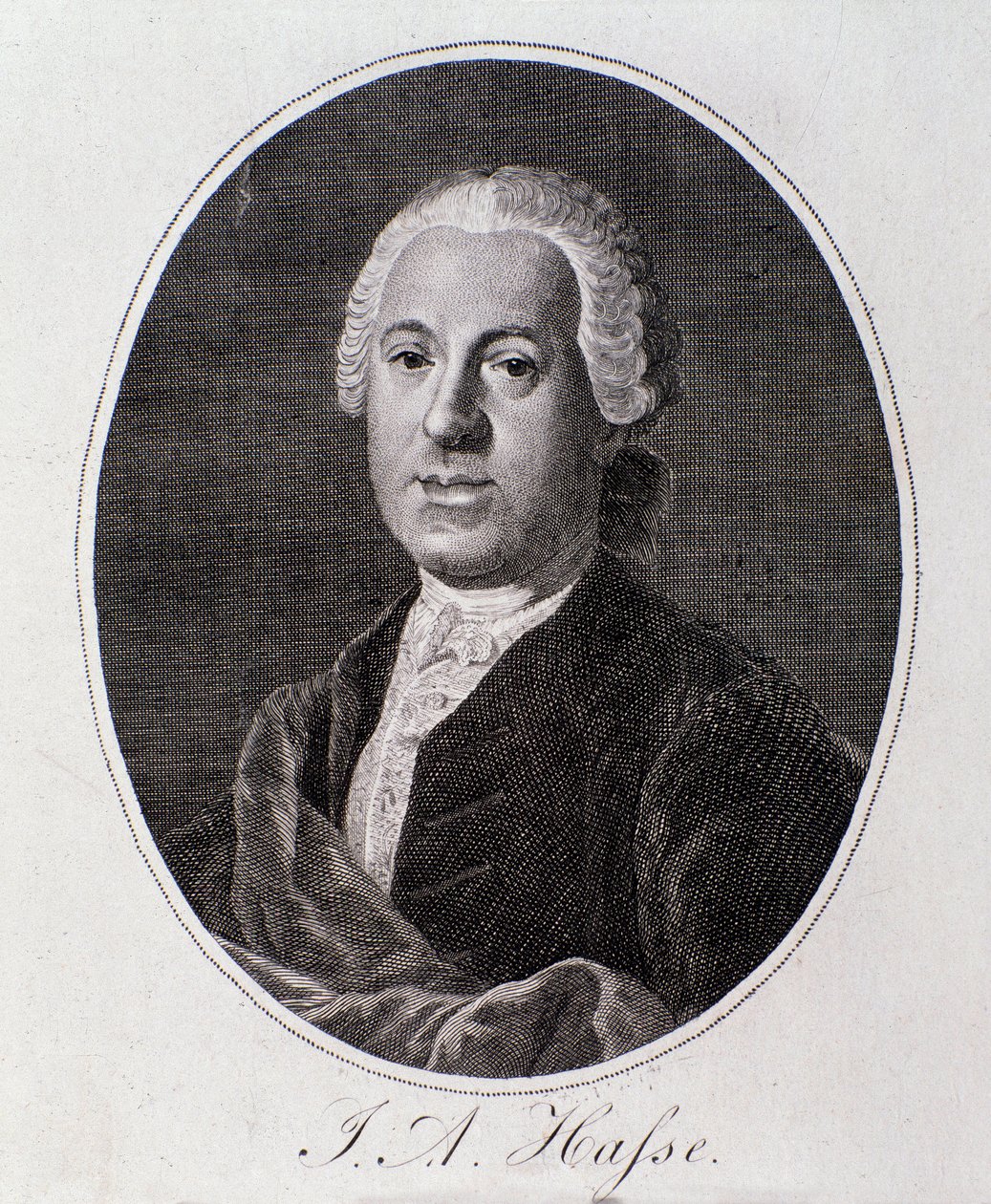 Johann Adolf Hasse portréja (metszet) alkotó: Unknown artist