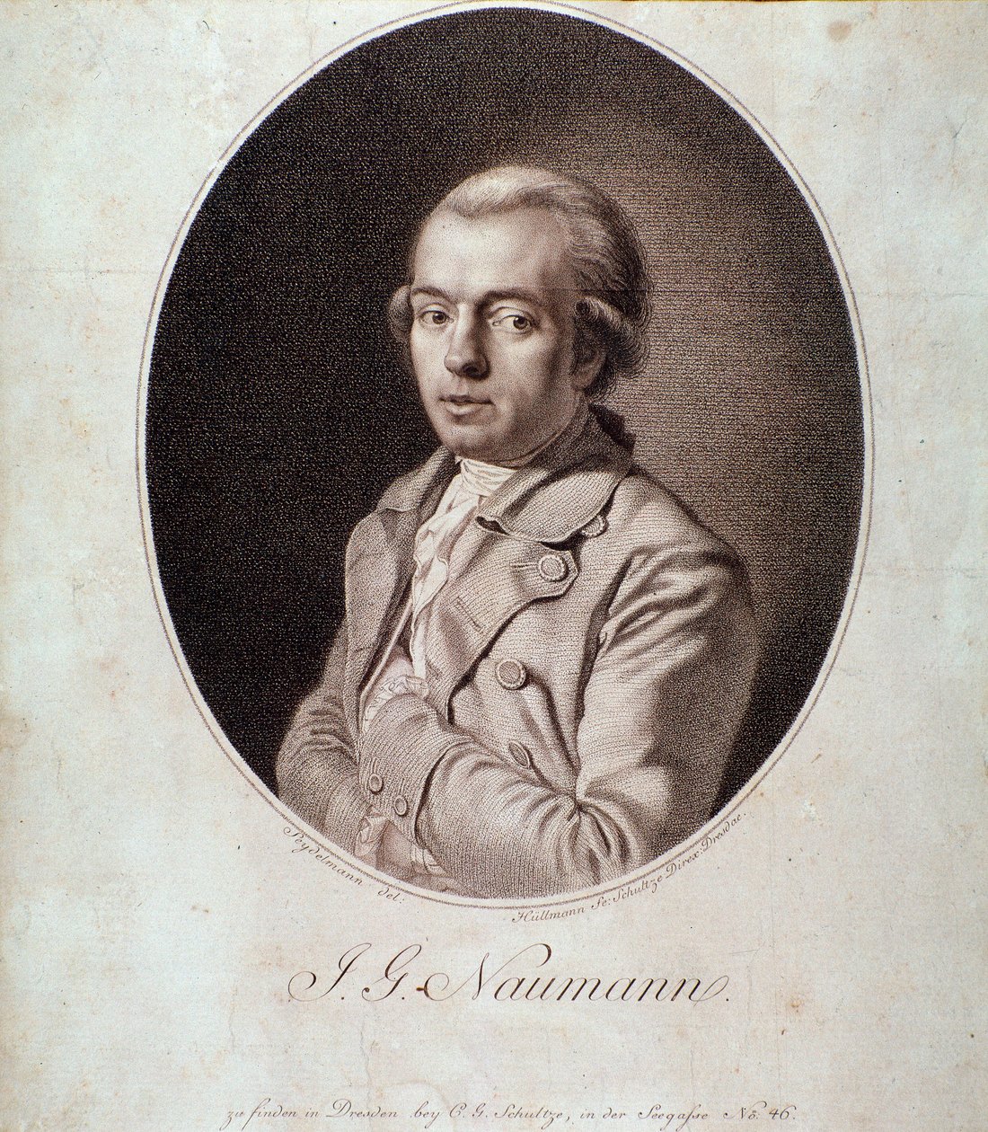 Johann Gottlieb Naumann portréja (metszet) alkotó: Unknown artist