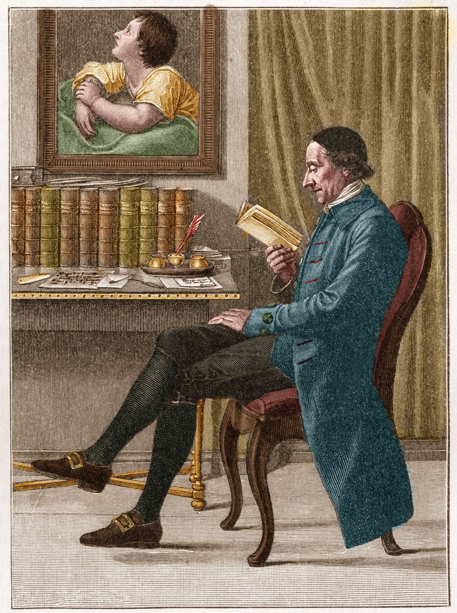 Johann Kaspar Lavater vagy Gaspard Lavater (1741-1801), svájci teológus és németül beszélő író portréja, aki a fiziognómiával foglalkozó munkáiról ismert. alkotó: Unknown artist