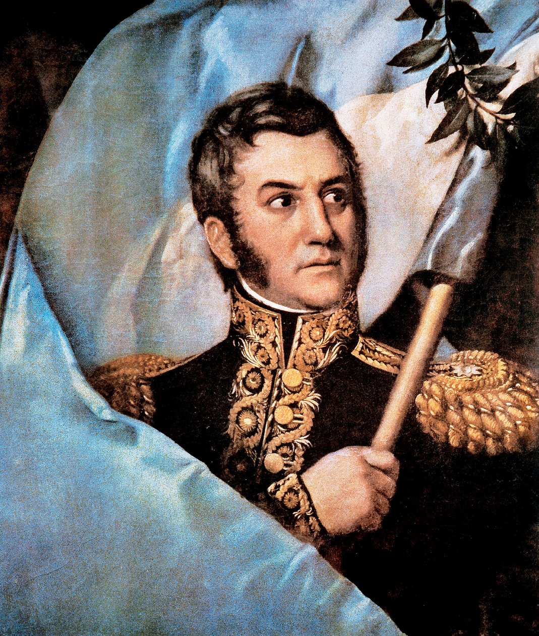Jose de San Martin portréja, részlet alkotó: Unknown artist