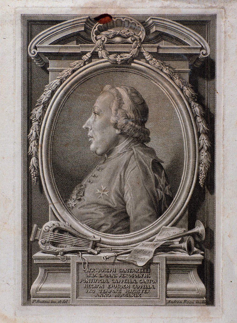 Joseph Santarelli portréja (metszet alkotó: Unknown artist