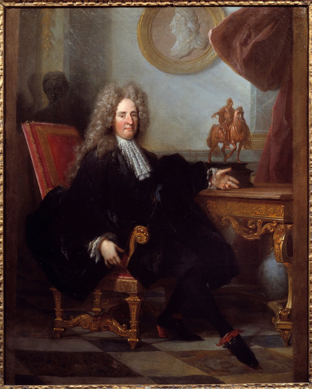 Jules Hardouin Mansart (1646-1708) építész és XIV. Lajos névtelen király épületfelügyelőjének portréja. 1700 Párizs, Dekoratív művészet alkotó: Unknown artist