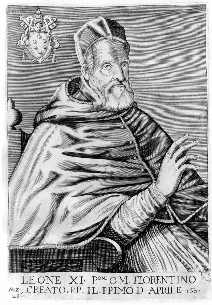 XI. Leó (Medici Sándor) (1535 - 1605) portréja. alkotó: Unknown artist
