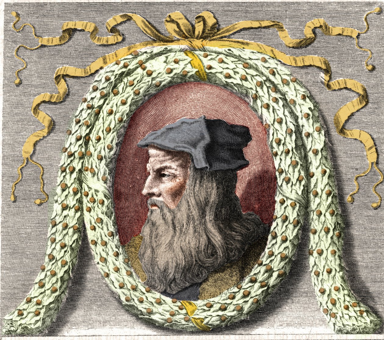Leonardo da Vinci (Leonardo da Vinci) (1452-1519) portréja. alkotó: Unknown artist