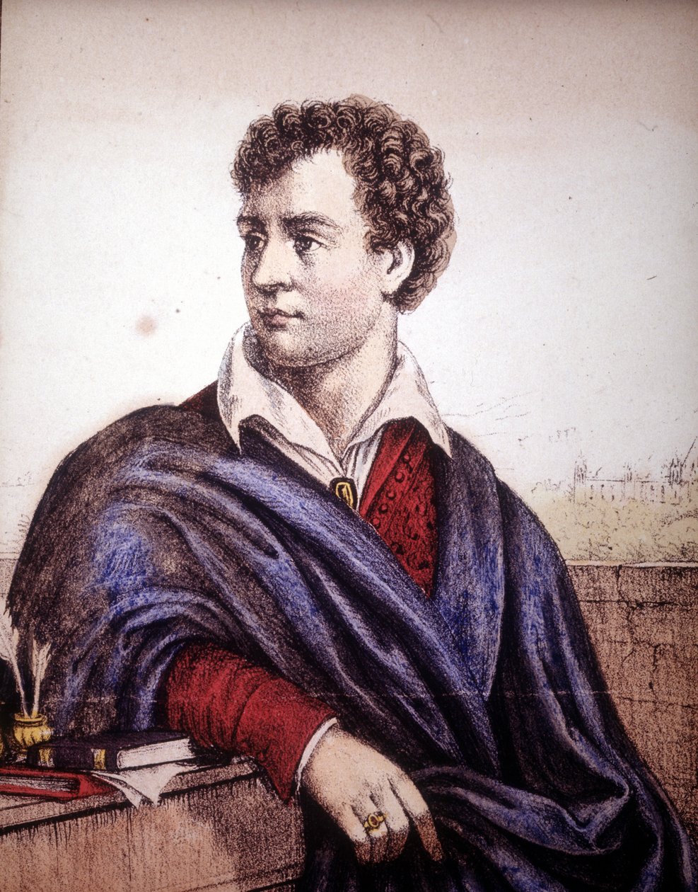 Lord George Gordon Noel Byron (1788-1824), 6. báró, brit költő portréja. alkotó: Unknown artist