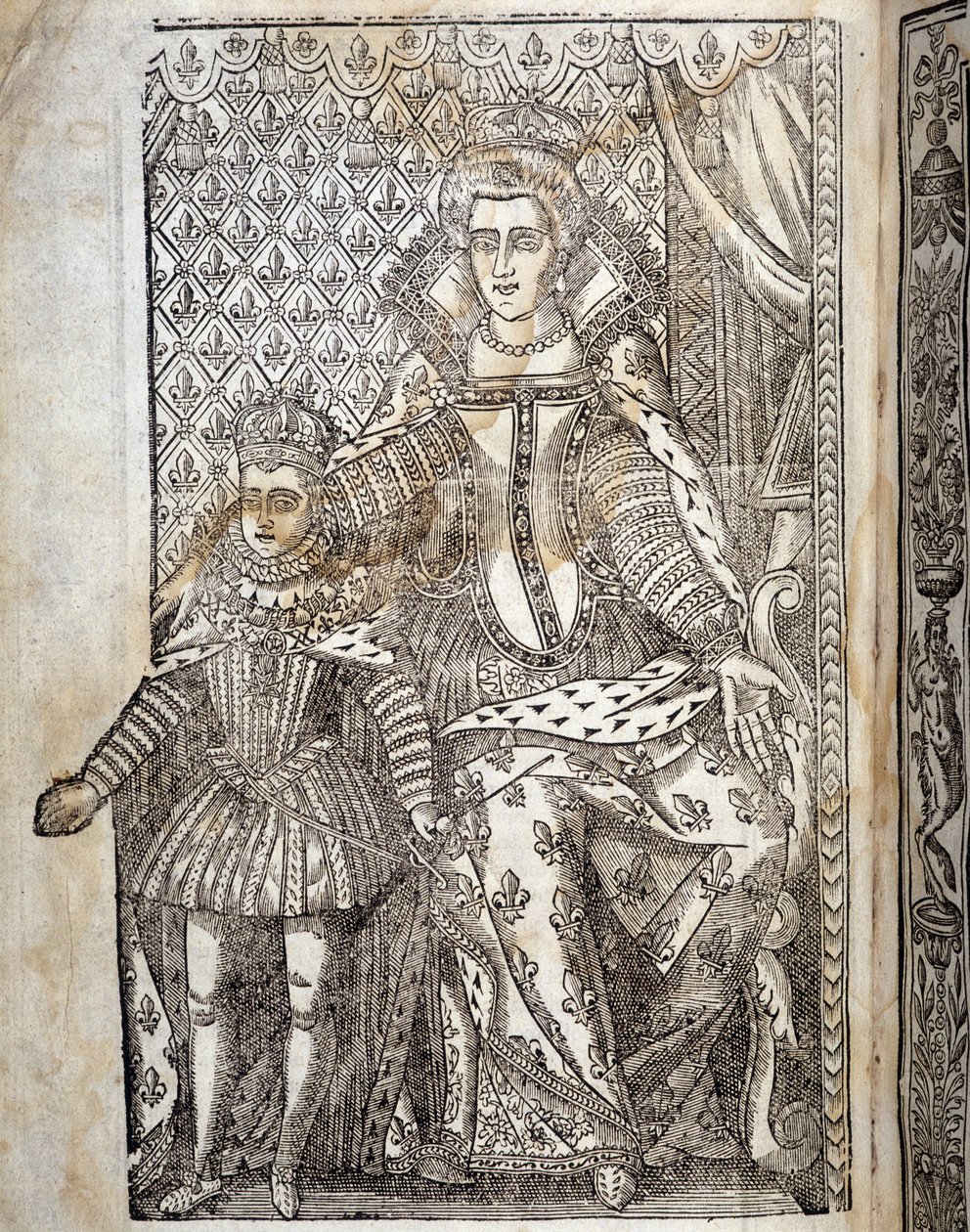 XIII. Lajos gyermek és Marie de Medici portréja. alkotó: Unknown artist