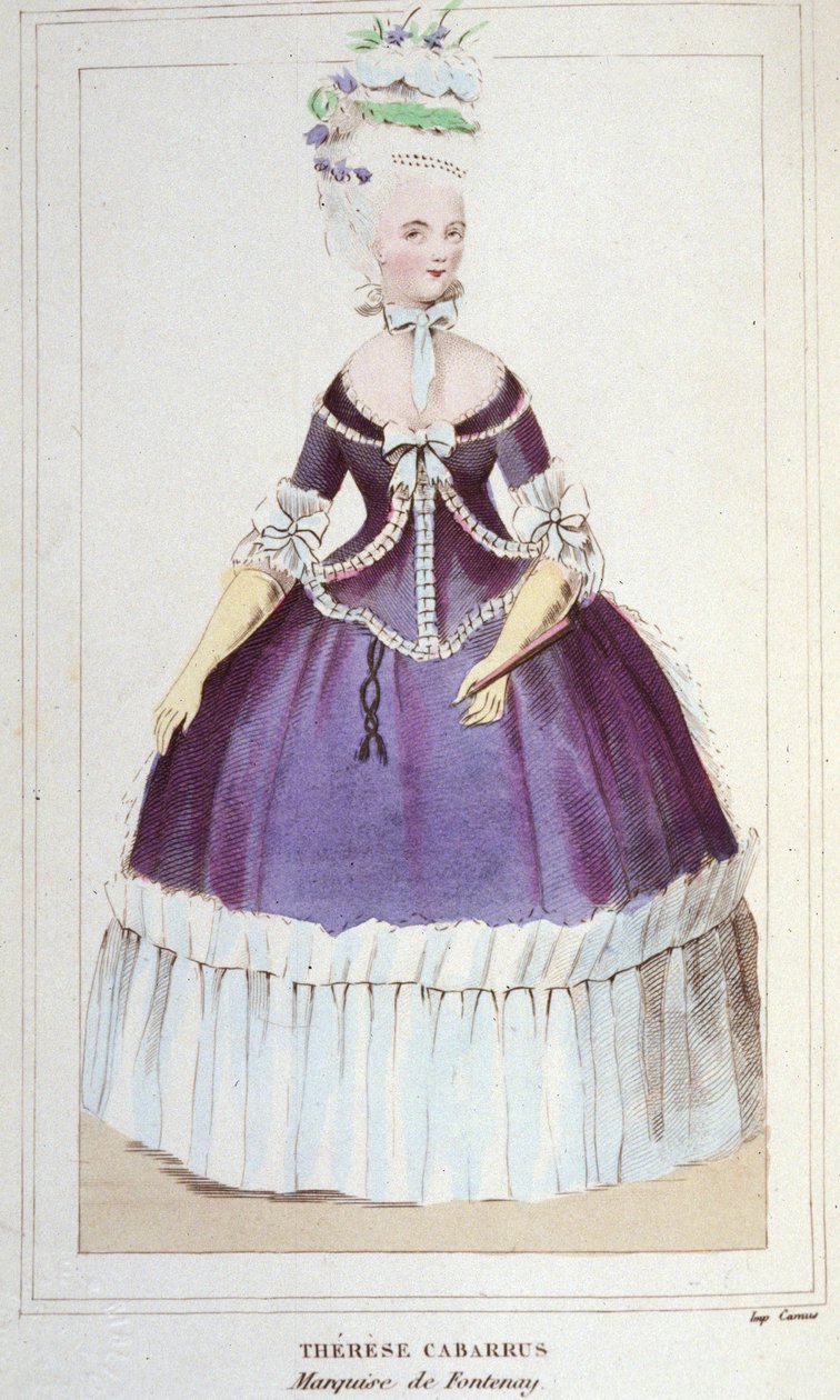 Mademoiselle de Fontenay vagy Teresa (Theresa vagy Terezia) Cabarrus, Madame Tallien (Talien) (1773-1835) portréja, de Fontenay márkiné. Metszet 1830 alkotó: Unknown artist