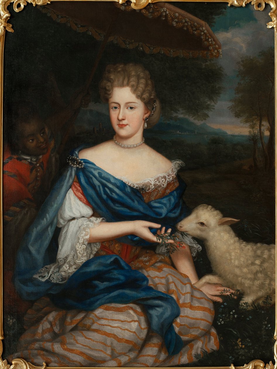 Maria Karolina Sobieska (1697-1740) portréja (Marie Charlotte Sobieska) - Anonymous - kb 1730 - Olaj, vászon - 150x123 - Wilanow Palota Múzeum alkotó: Unknown artist